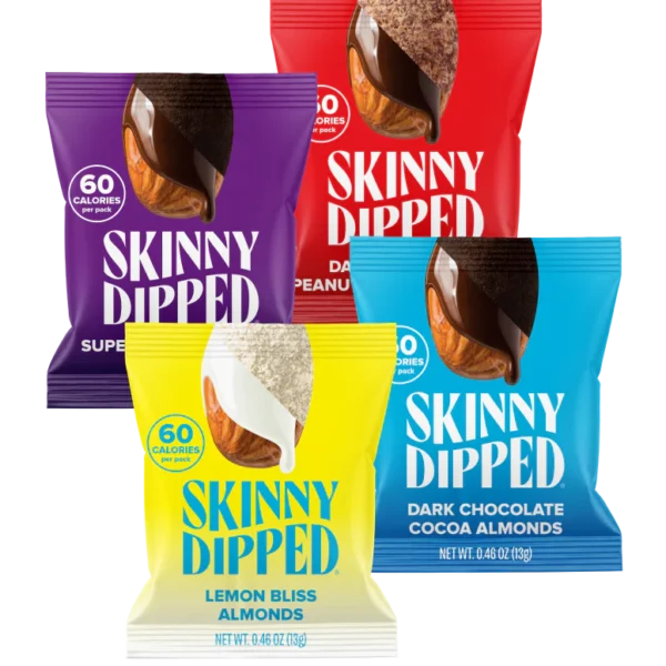 Flavored nut snacks in various flavors